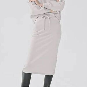 NWT ZARA Plush Knit Fleece Midi Skirt L